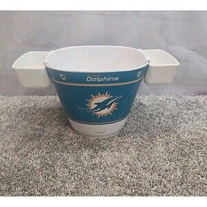 NFL Miami Dolphins MVP SnackBowl Tailgate Football Party Snack Bucket